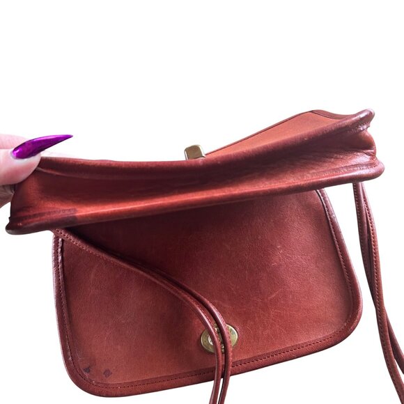 Vintage Rare Coach Dinky 9375 Cowhide Brown Leather Early NYC Bag - Picture 12 of 14